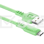 Кабель Defender F207, USB 2.0 (AM) - Type C, 1метр, 2.4А, силиконовая оплетка, зелёный., фото 1