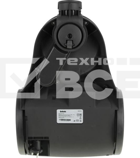Пылесос BBK BV 1502 черный/темная вишня, 300/1600 Вт, уборка сухая, пылесборник контейнер, 2 л