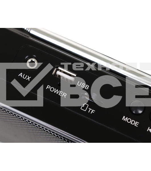 Радиоприемник портативный Сигнал РП-233BT черный USB microSD