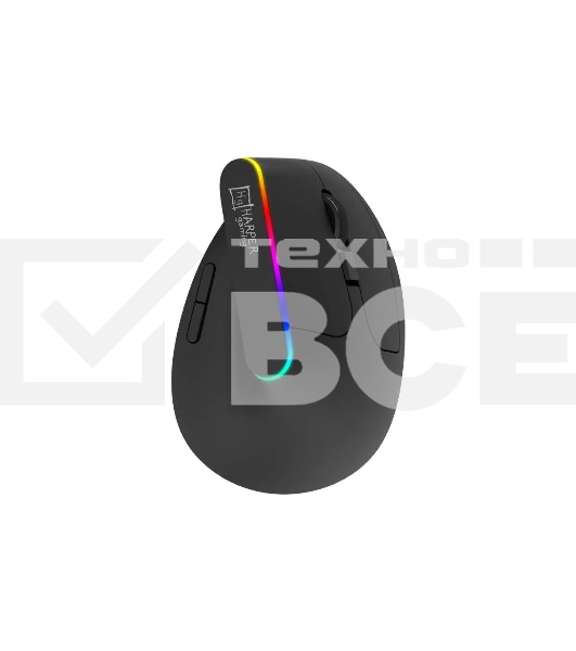 Мышь беспроводная Harper Gaming WGM-07 черный, 4000 dpi, радиоканал, Bluetooth, USB, кнопки - 6