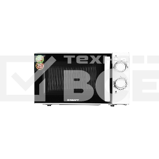 Микроволновая печь Kraft KF20MW7W-102M белый, 20 л, 700 Вт, переключатели - поворотный механизм