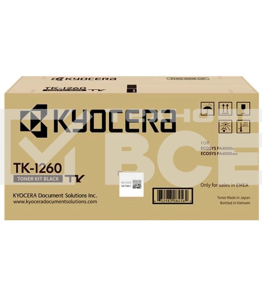 Картридж лазерный TK-1260 10 000 стр. для PA4000x/PA4000wx (1T0C150NL0)