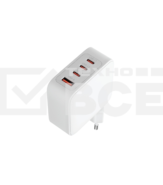 Сетевое зарядное устройство OLMIO Type-C х 3, 100W, QC3.0, PowerDelivery3.0, GAN, PPS, белое