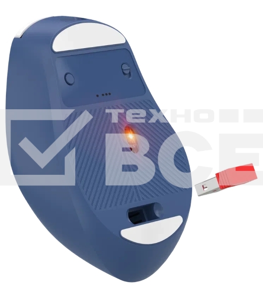 Мышь беспроводная Defender Belsa MB-249 белый/синий, 3200 dpi, радиоканал, Bluetooth, USB, кнопки - 6