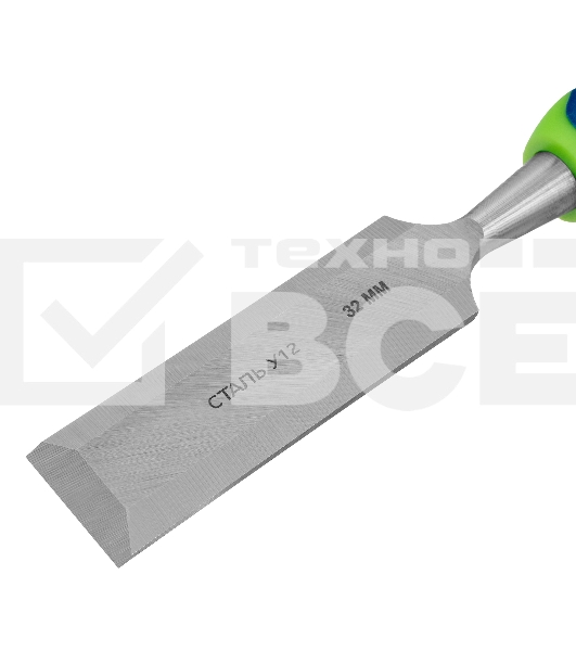 Долото-стамеска Сибртех 32 мм, двухкомпонентная рукоятка