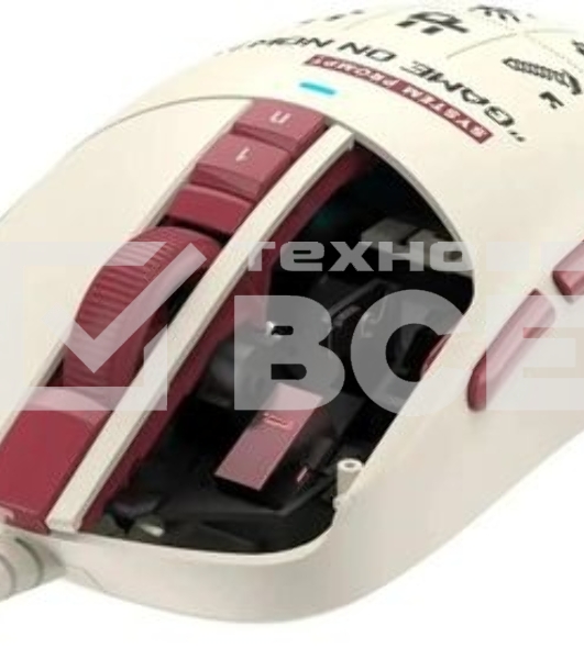 Мышь беспроводная/проводная A4Tech Bloody R72 Ultra Duo белый/красный/рисунок, 20000 dpi, USB Type-A/Type-C, радиоканал, кнопки-7