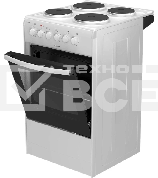 Плита электрическая Darina S EM 341 404 W белый/черный, конфорок 4 шт, духовка 50 л, 50 см x 85 см x 56 см