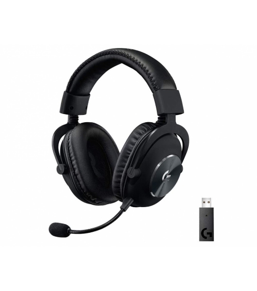 Гарнитура проводная с микрофоном Logitech Pro X LIGHTSPEED черный мониторные BT оголовье (981-000907)