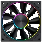 Вентилятор для корпуса Eurocase EU-FN120ARGB2002_8+18 BL YF12023 Black,120 ARGB fan 3pin+AURA 5V3pin female and male connector with brown box,3pcs in, фото 1