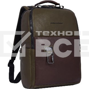 Рюкзак Piquadro Harper CA4818AP/VETM, кожа, зеленый/темно-коричневый