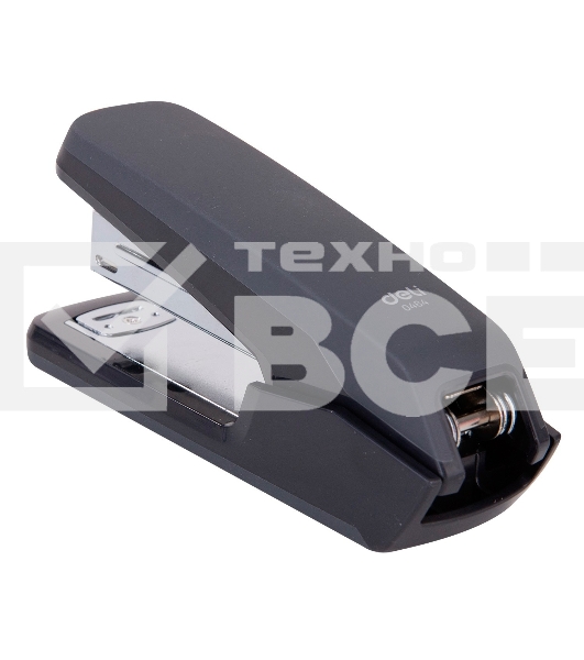 Степлер настольный Deli E0464BLACK Exceed 24/6 26/6 (25листов) черный 100скоб металл/пластик закрытый/открытый коробка