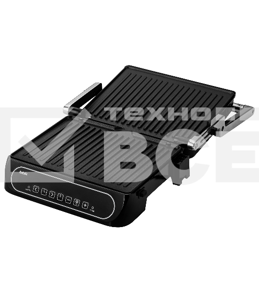 Гриль электрический BBK BEG3001 2000 Вт, черный/металлик