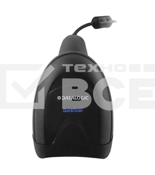 Сканер штрих-кода ручной QW2500 KIT, имидж 2D, 30 скан/сек, USB, черный