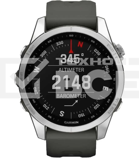 Смарт-часы Garmin Fenix 7s серебристый с графитовым ремешком 42мм