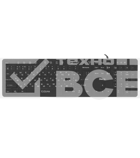 Клавиатура Dialog Katana KK-ML17U BLACK - Multimedia, с янтарной подсветкой клавиш, USB, черная
