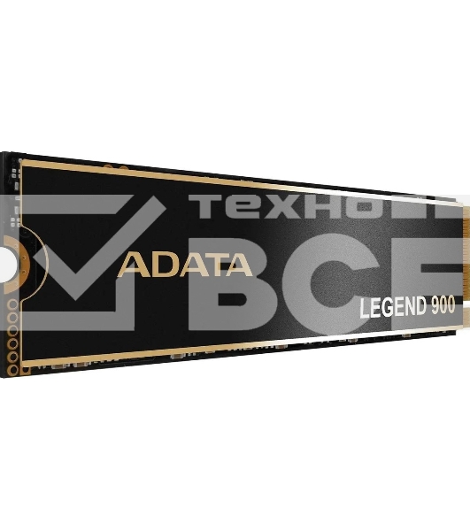 Накопитель SSD ADATA LEGEND 900, 2000Gb, PCIe 4.0 x4, 2280, NVMe, R/W 7000/5400, с радиатором
