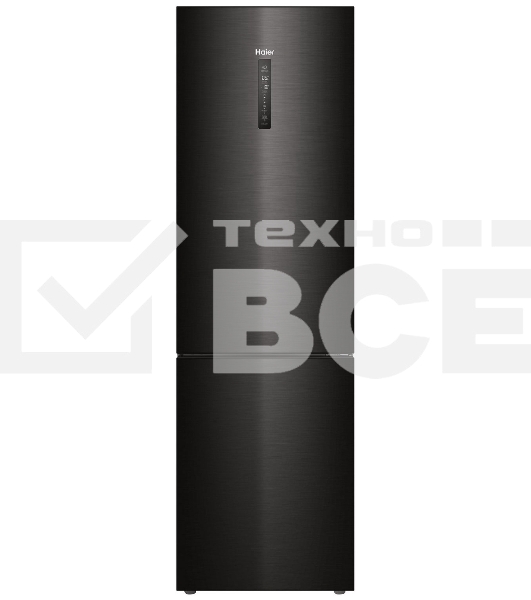 Холодильник Haier C4F740CBXGU1 черный двухкамерный 286/115л морозилка снизу, No Frost