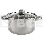 Кастрюля WEBBER BE-157/2 из нержавеющей стали со стеклянной крышкой d=20; 3.5 л (12), фото 1