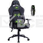 Кресло игровое Cactus CS-CHR-130-M, массажное, с подголовником, черный, фото23