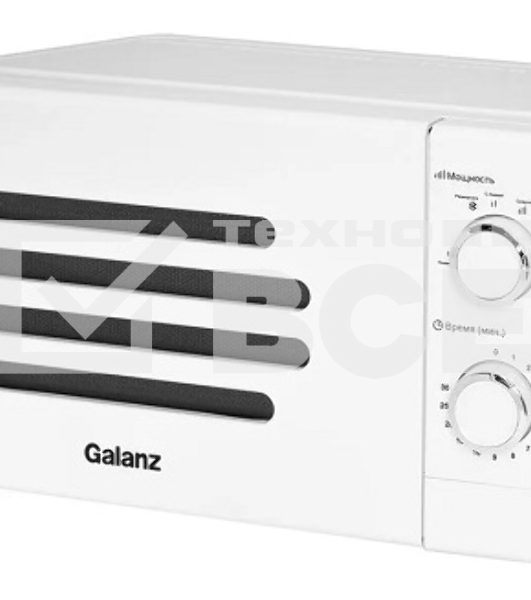 Микроволновая печь GALANZ MOS2007MW 20 л, 700 Вт, белый