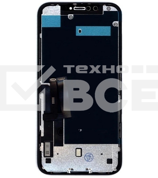 Дисплей для Apple iPhone XR в сборе с тачскрином и рамкой (AAA TFT), черный