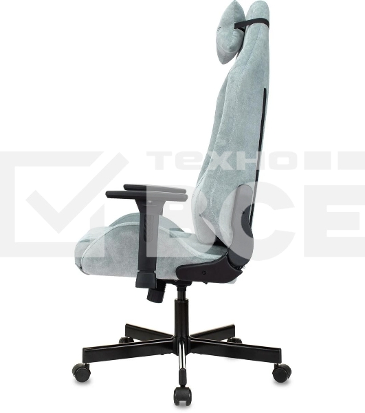 Кресло игровое Knight N1 Fabric серо-голубой Light-28 с подголов. крестовина металл