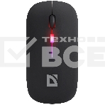 Мышь беспроводная Defender Coda MB-261 черный, 1600 dpi, радиоканал, Bluetooth, USB, кнопки - 4, фото 1