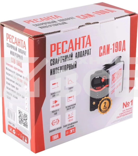 Сварочный аппарат Ресанта САИ-190Д инвертор ММА/TIG 7.2кВт