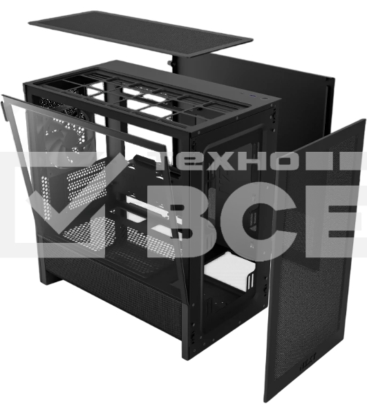 Корпус без блока питания Case NZXT H3 Flow (2025), Midi-Tower, TG, 1x120мм, 1xUSB-A 3.2 + 1xUSB-C 3.2, mATX, mITX черный