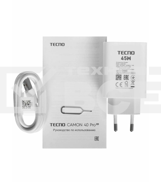 Смартфон Tecno Camon 40 Pro 5G, CM7, 12/256Gb, титановый