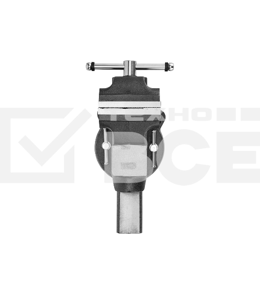 Тиски слесарные Denzel BVH-125, 125 мм, поворотные, стальная направляющая, с наковальней