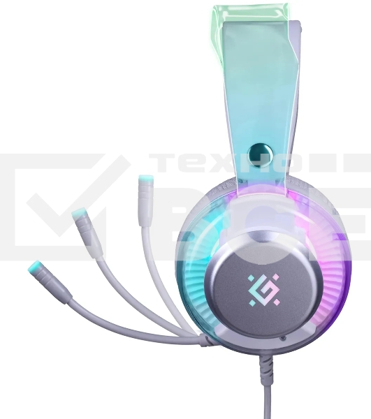 Игровая гарнитура Defender Glitch белый, RGb