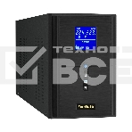 Источник бесперебойного питания (инвертор, синус, для котла) ExeGate SineTower SN-2000.LCD.AVR.3SH.1C13.RJ.USB 2000VA/1600W, чистая синусоида, LCD дисплей, AVR, 3*Schuko+1*C13, RJ45/11, USB, линейно-интерактивный, черный, фото 1