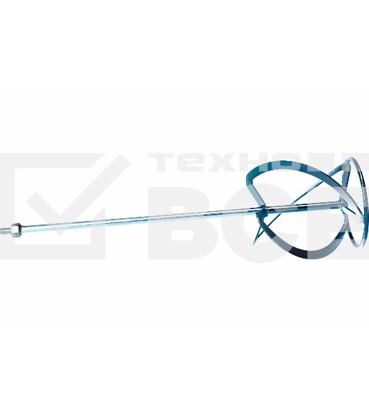 Насадка для миксера Сибртех, для тяжелых растворов,160 х 590 мм, оцинкованная,хвостовик резьба М14