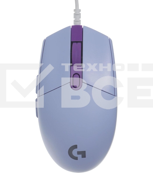 Мышь проводная Logitech G102 LIGHTSYNC фиолетовый, 8000 dpi, USB, кнопки - 6