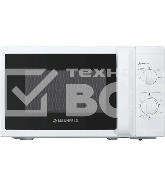 Микроволновая печь Maunfeld MFSMO.20.7WH белый, 20 л, 700 Вт, переключатели - поворотный механизм