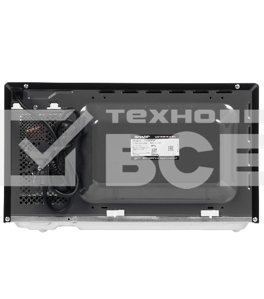 Микроволновая печь Sharp R-6000RK черный, 20 л, 800 Вт, переключатели - поворотный механизм