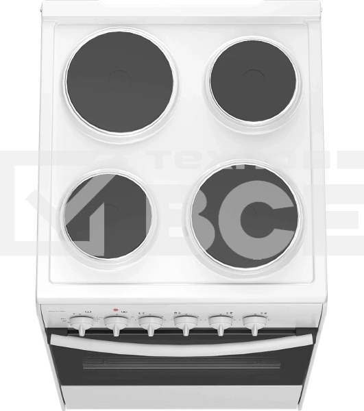 Плита электрическая Darina S EM 341 404 W белый/черный, конфорок 4 шт, духовка 50 л, 50 см x 85 см x 56 см