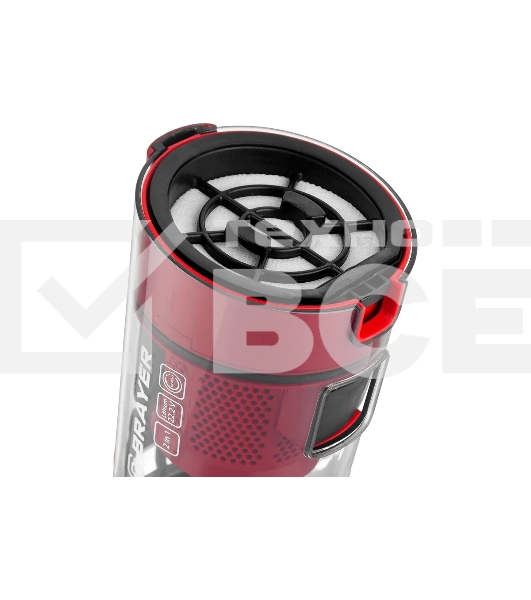 Пылесос вертикальный BRAYER BR4260 красный, питание от аккумулятора, 120 Вт, уборка сухая, пылесборник 0.6 л, работа от АКБ max 40 мин