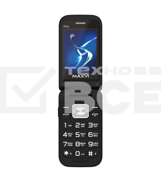 Мобильный телефон Maxvi E5 up черный