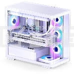 Корпус без блока питания JONSBO D300, Mini-Tower, TG, no fan, 2xUSB-A 3.2 + 1xUSB-C 3.2, mATX, mITX White, фото11