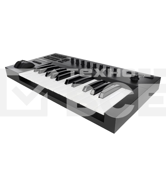 Клавиатура MIDI [25230] Native Instruments [KOMPLETE KONTROL A25] 25 клавиш, полувзвешенная, 8 ручек управления, колеса высоты тона и модуляции, 4-позиционный энкодер, OLED-дисплей, TRS-вход для педали, USB-порт