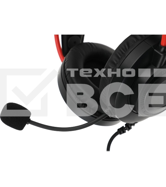 Наушники с микрофоном A4Tech Bloody G200S черный/красный 2м мониторные USB оголовье (G200S USB/ BLACK +RED)