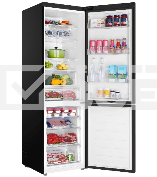 Холодильник Haier C4F740CBXGU1 черный двухкамерный 286/115л морозилка снизу, No Frost