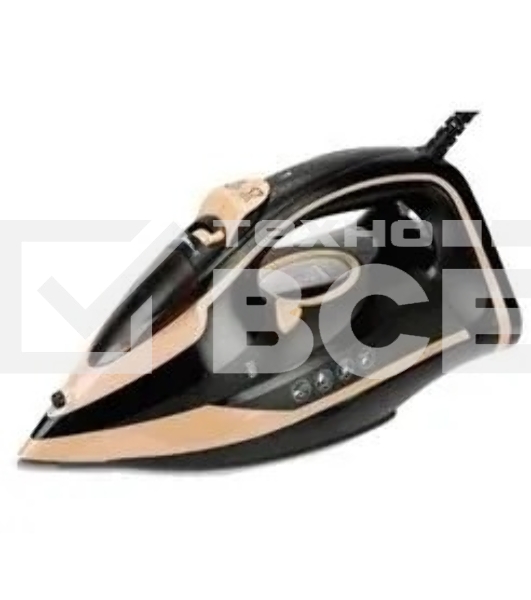 Утюг Kelli KL-1656, 3000 Вт, черный/бежевый