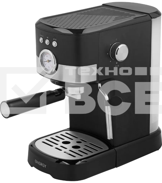 Кофеварка рожковая ENERGY EN-256R (108169) черный, исп. кофе - молотый, 1,2 л, 1100 Вт, 15 бар
