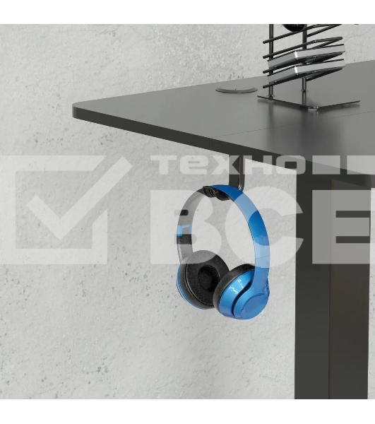 Стол для компьютера Cactus CS-EDL-BBK черный, столешница ДСП, каркас черный