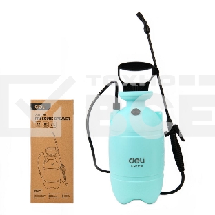 Опрыскиватель садовый помповый Deli DL581103B 3л, регулируемый разбрызгиватель, ремень для переноски