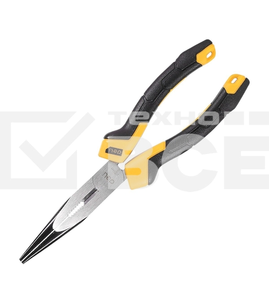 Удлиненные плоскогубцы Deli DL2108Z 200мм, сталь CrV, прорезиненная двухкомпонентная ручка