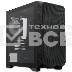 Компьютерный корпус без блока питания HSPD M321, Mesh Mini-tower, черный, slide TG, 0.45 SPCC, 2x140мм ARGb+1x120мм ARGb mATX, mITX 160/340/184мм 2x2.5